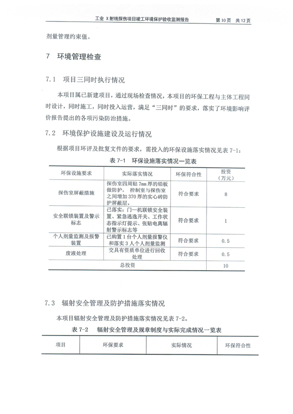 验收监测报告第13 页